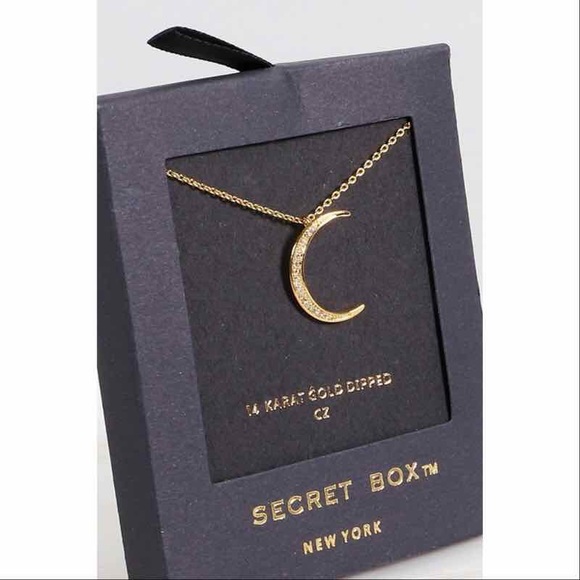 14K Gold Dipped Moon Necklace - Picture 2 of 3